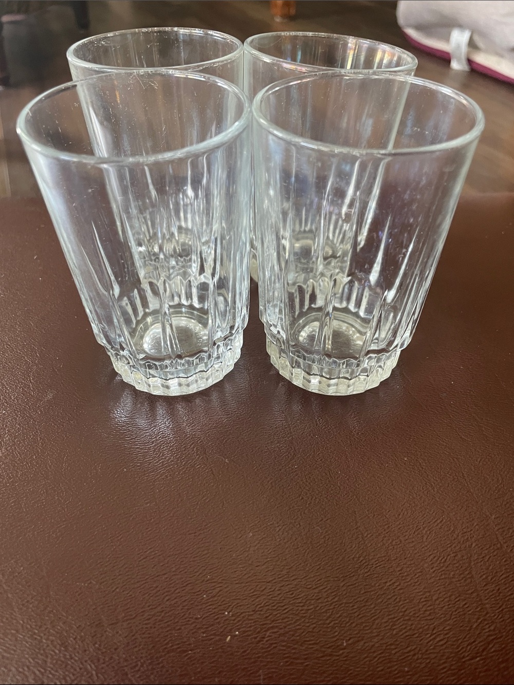VTG Arcoroc France Juice Glass Tumbler Set of 4 Lancer Pattern